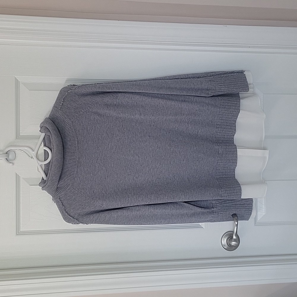 Layer Sweater with Cream Built in Blouse